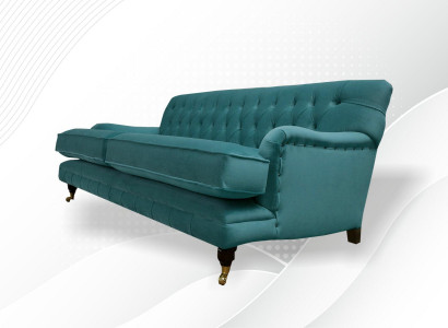 Textile sofa couch upholstery suite 3-seater couches sofas Chesterfield three-seater